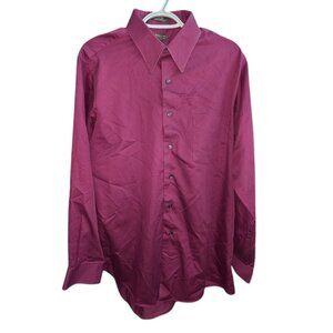 *3 FOR $9* Arrow Sateen Solid Long Sleeve Button Dress Shirt Wrinkle Free 16 1/2